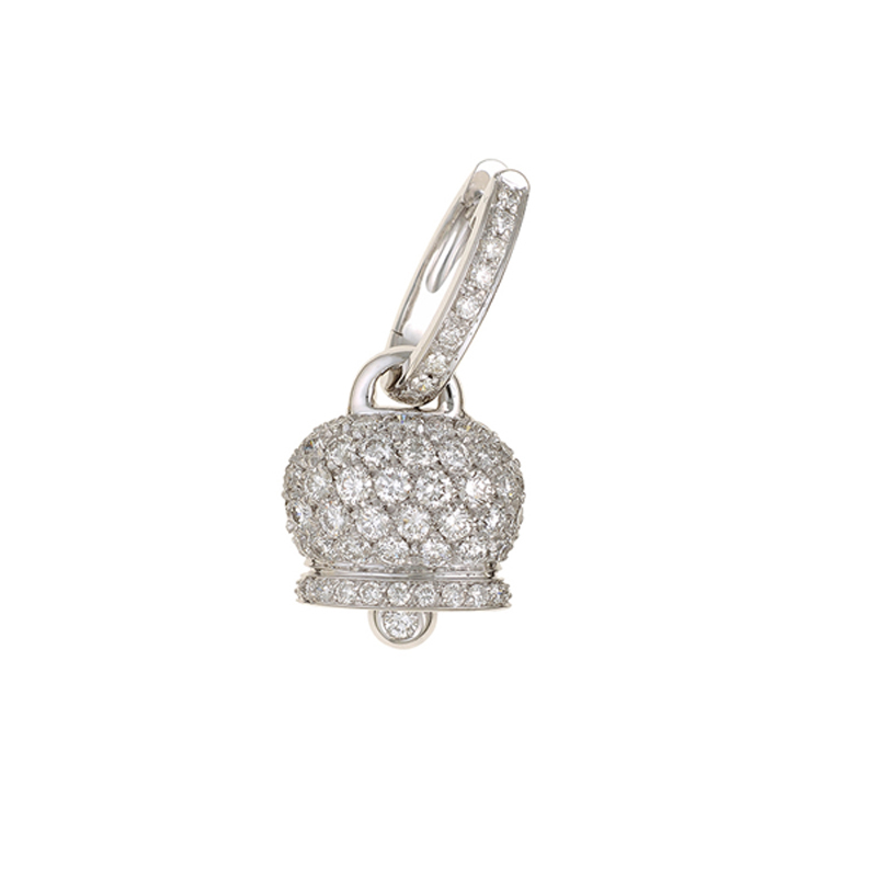 CHANTECLER | CAMPANELLE | Orecchino medio in Oro Bianco con diamanti pavè | 14951.jpg