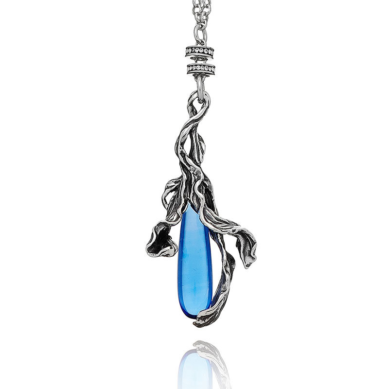 GIOVANNI RASPINI | MARE | Collana Pendente Orchidea Blu | 21074.jpg