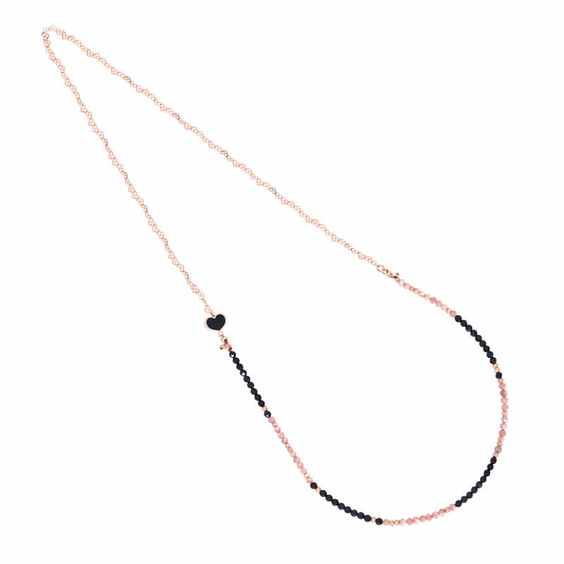 MAMAN ET SOPHIE | IL CHIARO E LO SCURO | Collana lunga con spinello e rodocrosite | 22388.jpg