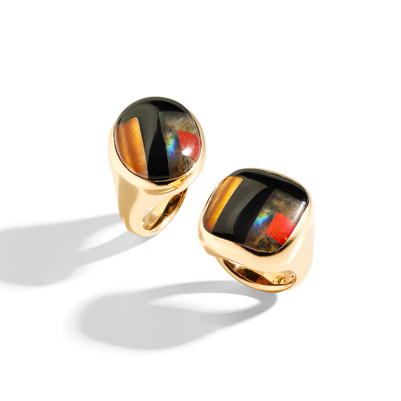 FLORILÈGE DE VIE | OMAGGIO LOMBARDINI | Anello Pietre Preziose Quadrato Nero | 25202.jpg