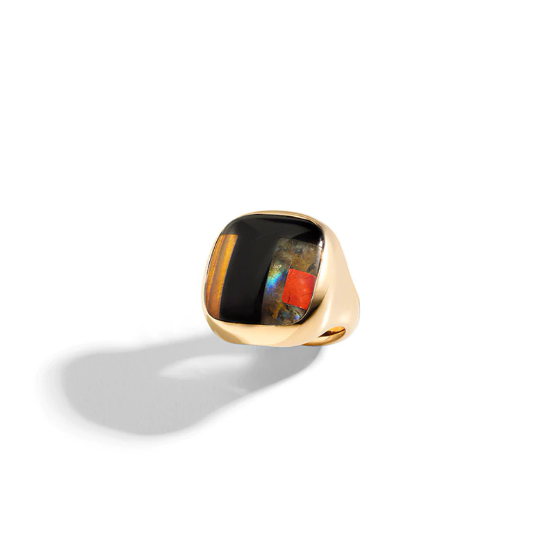 FLORILÈGE DE VIE | OMAGGIO LOMBARDINI | Anello Pietre Preziose Quadrato Nero | 25203.jpg