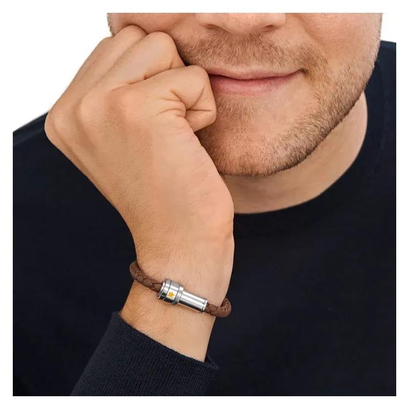 MONTBLANC | MEISTERSTUCK | Bracciale Pelle Marrone Intrecciata | 30646.jpg