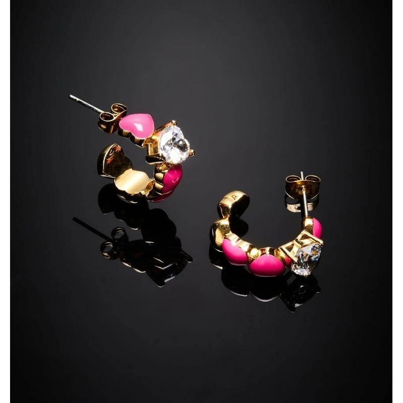 CHIARA FERRAGNI | CUORICINO | Orecchini A Cerchio Cuoricino Pink Small | 35624.jpg
