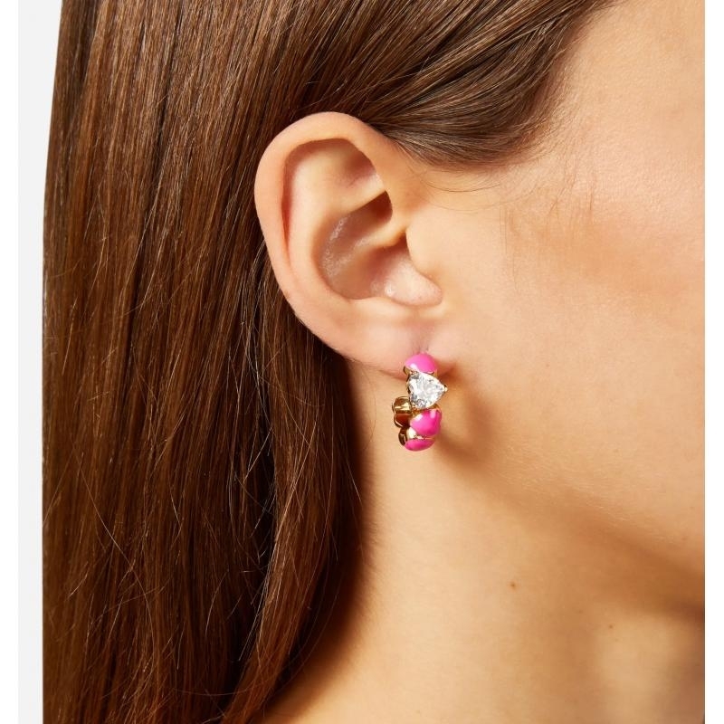 CHIARA FERRAGNI | CUORICINO | Orecchini A Cerchio Cuoricino Pink Small | 35625.jpg