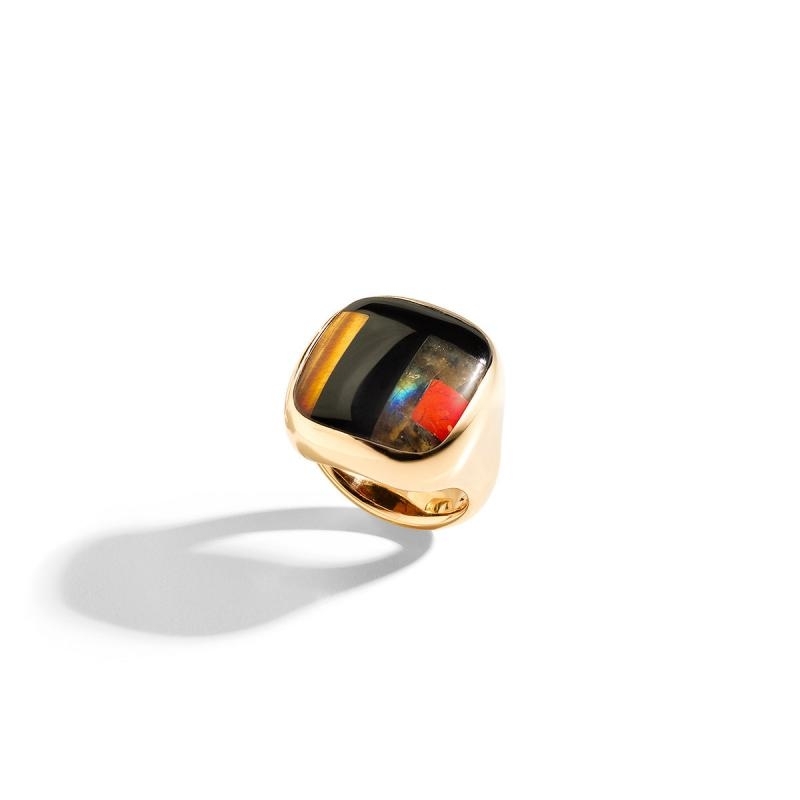 FLORILÈGE DE VIE | OMAGGIO LOMBARDINI | Anello Pietre Preziose Quadrato Nero | 40549.jpg