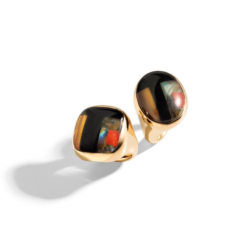 FLORILÈGE DE VIE | OMAGGIO LOMBARDINI | Anello Pietre Preziose Quadrato Nero | 40550.jpg