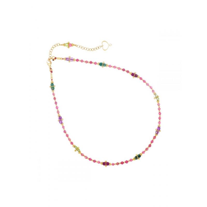 MAMAN ET SOPHIE | Tormalina e Acquamarina | Girocollo Tormalina Rosa e Pietre | 47432.jpg