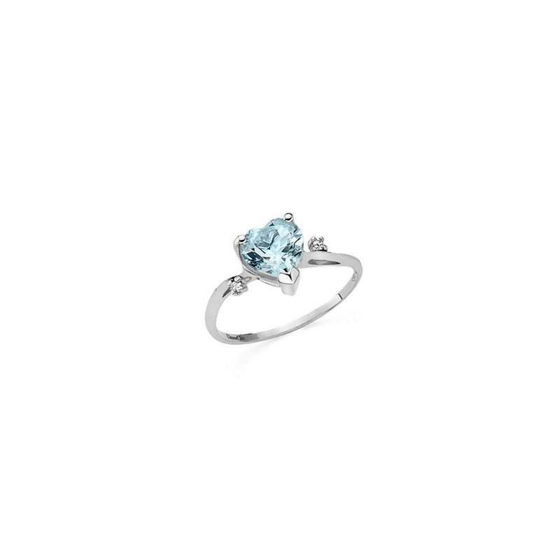 DONNA ORO |  | Anello con acquamarina a cuore | 48093.jpg