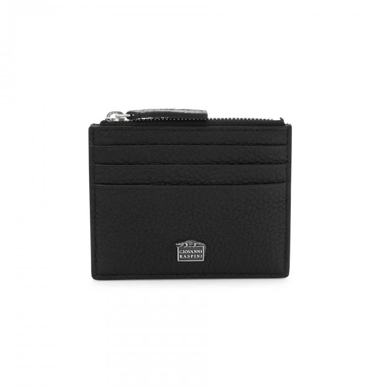 Portacarte Zip Pelle Goffrata