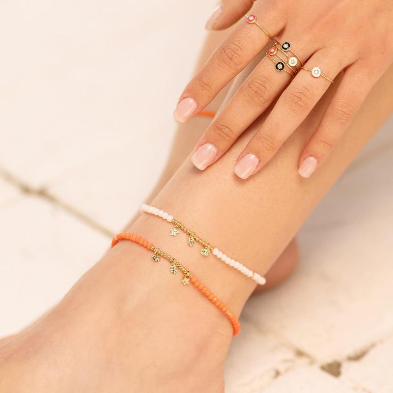 RUE DES MILLE | Anklets Mania | Cavigliera Elastica Arancione | 50673.jpg