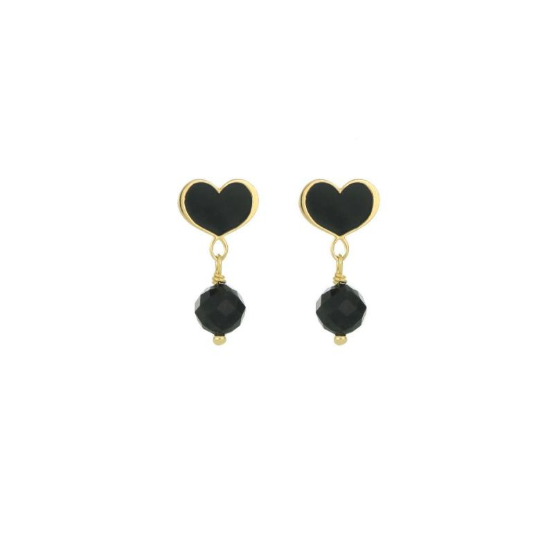MAMAN ET SOPHIE | Onda Nera | Coppia di Orecchini Lobo Cuore Maman Onda Nera | 51119.jpg