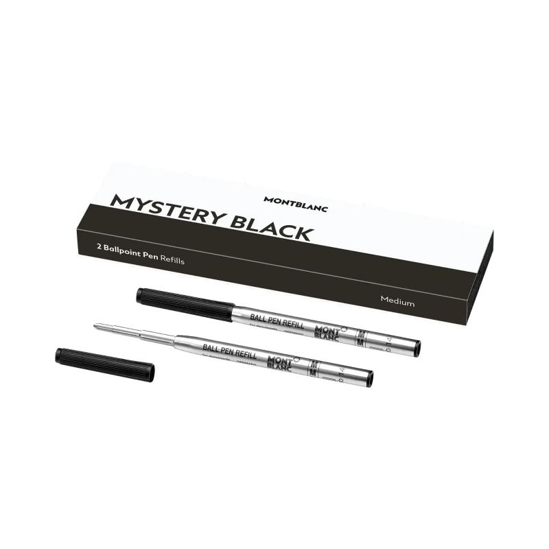 2 Refill per Penna a Sfera Medi, Mystery Black (Nero)