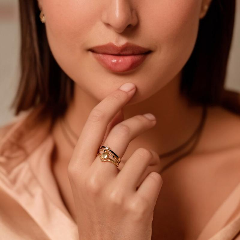 RUE DES MILLE | Your Golden Mate | Anello Fede Indiana Zigrinata | 51299.jpg