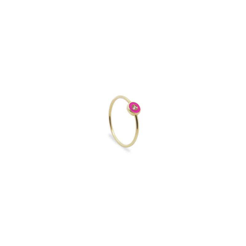 RUE DES MILLE | Your Golden Mate | Anello Diamond DOT Fucsia Fluo | 51302.jpg