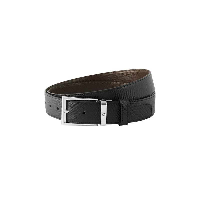 MONTBLANC |  | Cintura elegante nera marrone scura reversibile cut-to-size | 51959.jpg