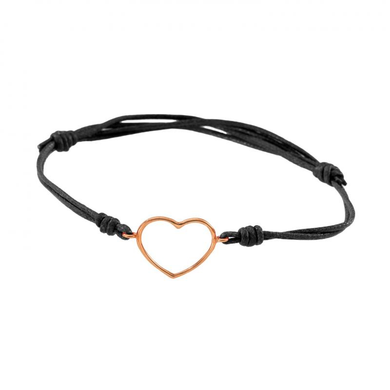 MARCO GERBELLA | PICCOLE GIOIE | Bracciale Cordino con Cuore Medio a Filo | 52008.jpg