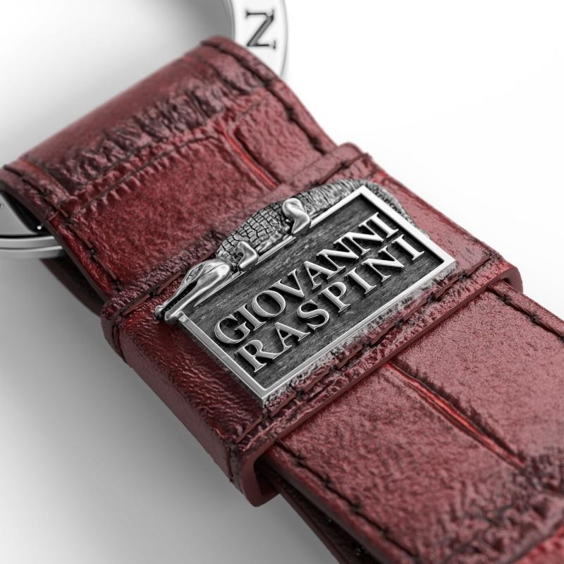 GIOVANNI RASPINI |  | Portachiavi Pelle Croco Borgogna | 70455.jpg