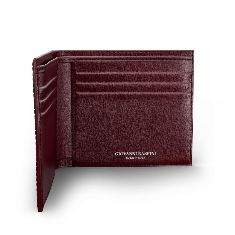 Portafoglio pelle croco borgogna GIOVANNI RASPINI