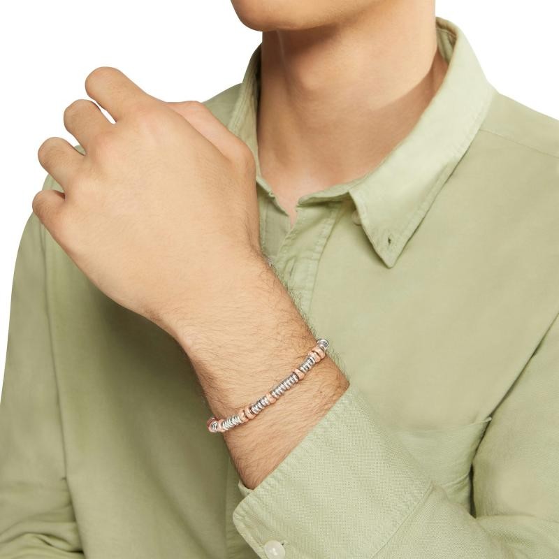 Bracciale Rondelle Argento e Oro Rosa Dodo