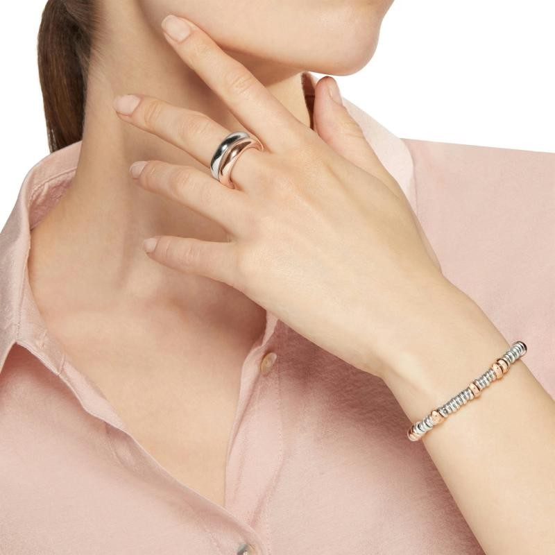 Bracciale Rondelle Argento e Oro Rosa Dodo