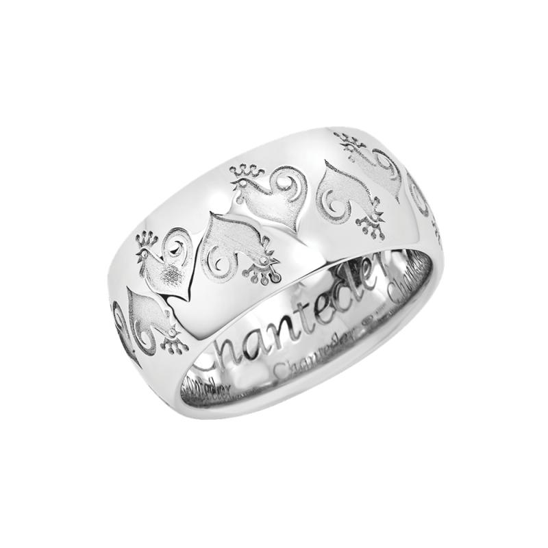 Anello Et Voilà Logo Chantecler Argento