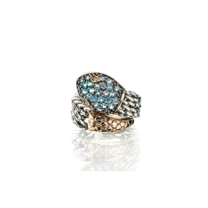 DE' NOBILI | MEDIEVALE | Anello Medievale Serpente Azzurro | 71323.jpg