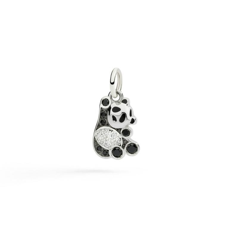 Charm Panda in Argento e Diamanti