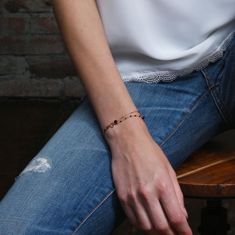 Bracciale Doppio Cuoricini Maman e Spinelli