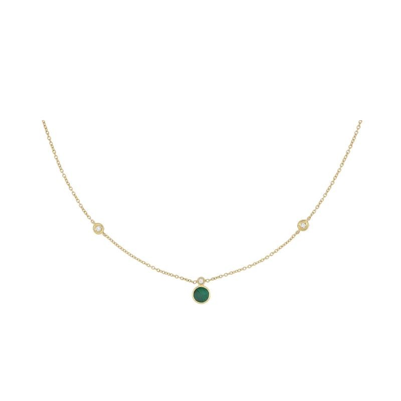Collana Brio Malachite e Diamanti