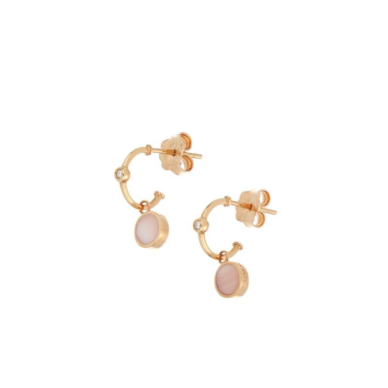 Orecchini Charm Brio Cerchio Madreperla e Diamanti