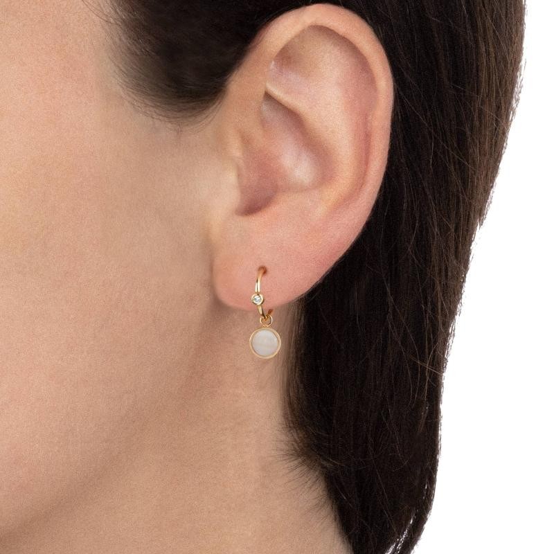 Orecchini Charm Brio Cerchio Madreperla e Diamanti