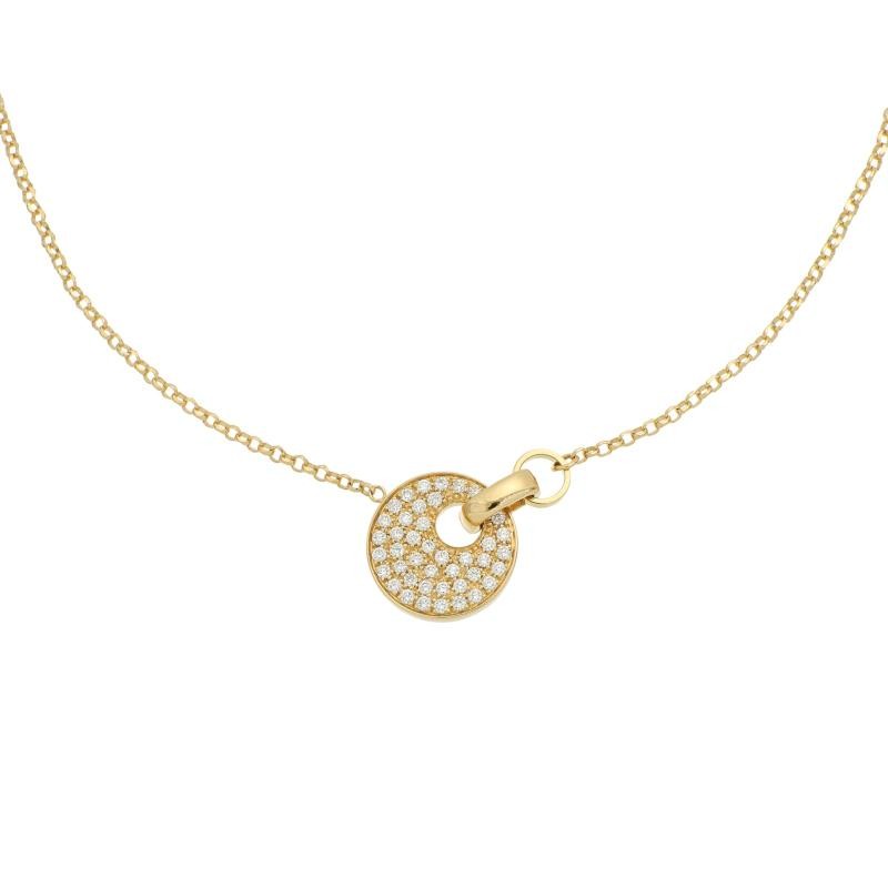 Collana Giove Oro Giallo e Pavé di Diamanti