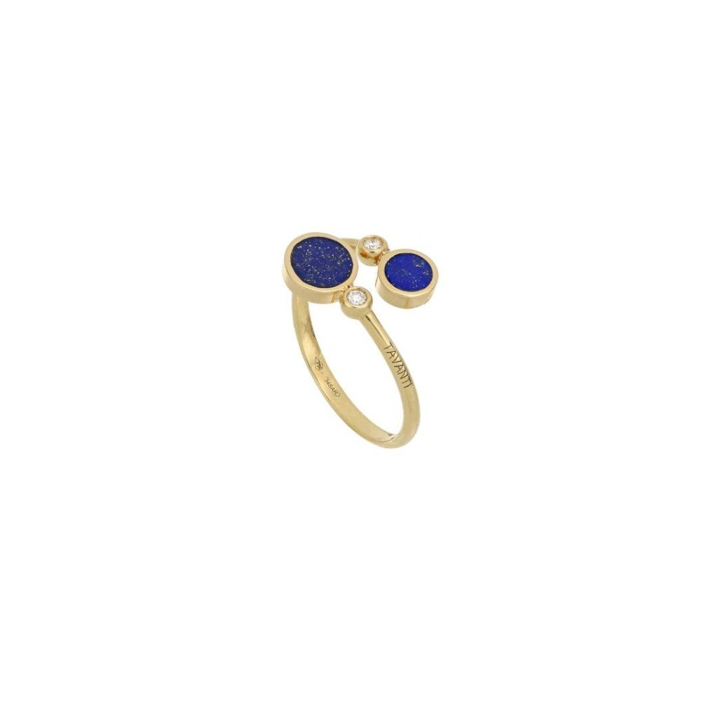 Anello Contrariè Brio Cerchi Lapislazzuli e Diamanti