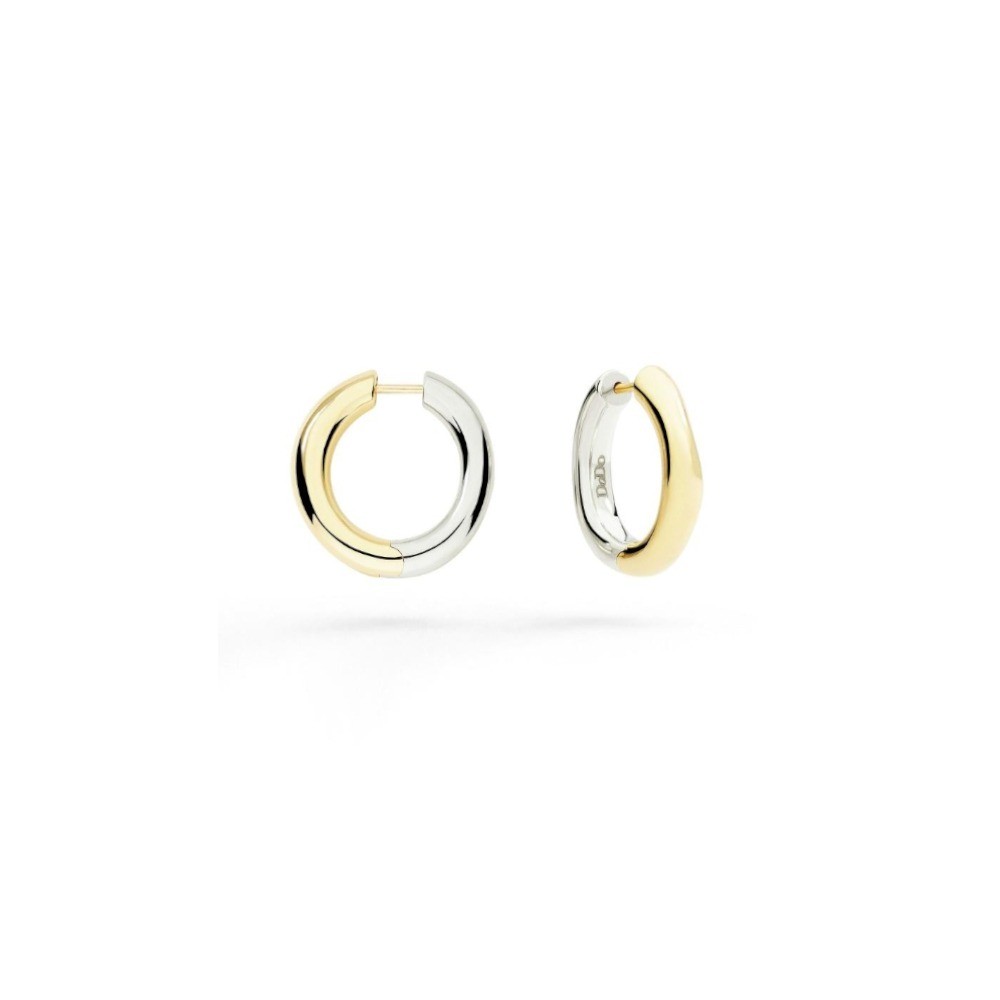 Orecchini Hoop Argento e Oro Giallo