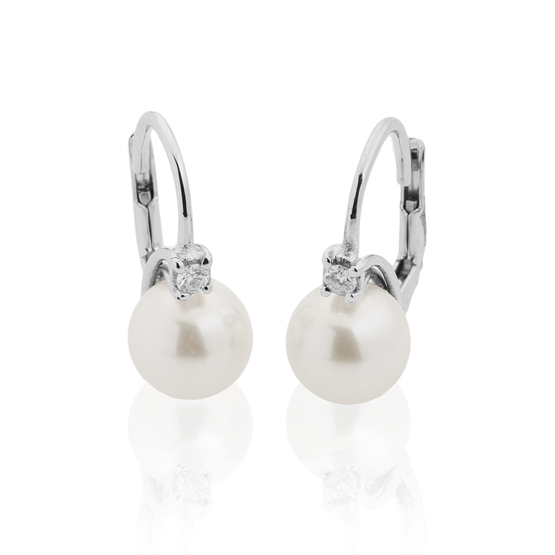 COSCIA | AKOYA | Orecchini in oro bianco con perle e diamanti | 7505.jpg